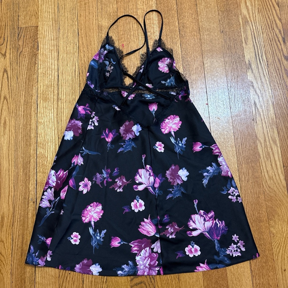 Victoria's Secret Black Dress with Pink and Purple Floral - Picture 6 of 6